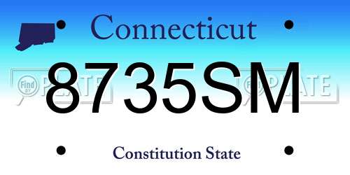 8735SM Connecticut License Plate