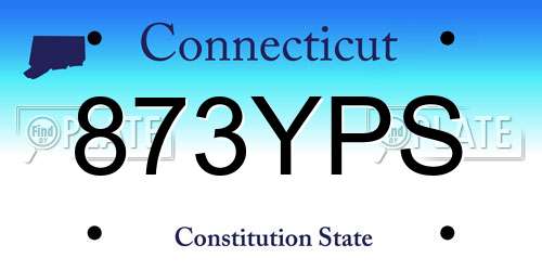873YPS Connecticut License Plate