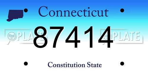 87414 Connecticut License Plate