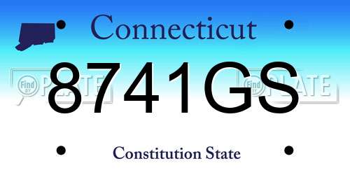 8741GS Connecticut License Plate