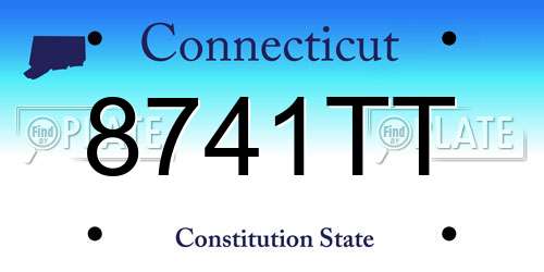 8741TT Connecticut License Plate