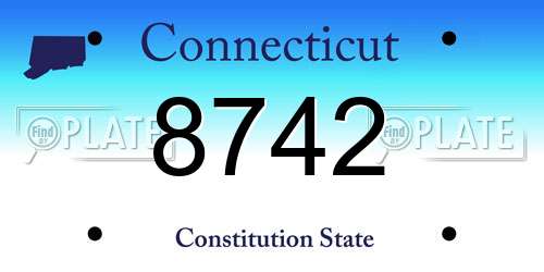 8742 Connecticut License Plate