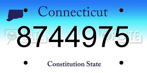 8744975 Connecticut License Plate