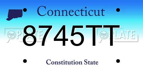 8745TT Connecticut License Plate