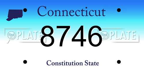 8746 Connecticut License Plate