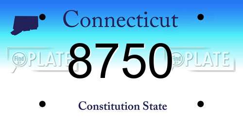 8750 Connecticut License Plate