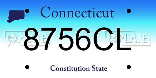 8756CL Connecticut License Plate