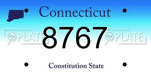 8767 Connecticut License Plate