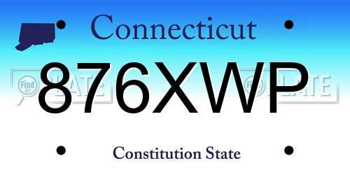 876XWP Connecticut License Plate