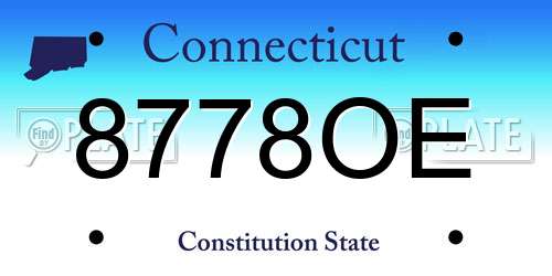 8778OE Connecticut License Plate