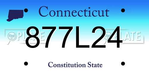 877L24 Connecticut License Plate