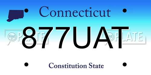 877UAT Connecticut License Plate