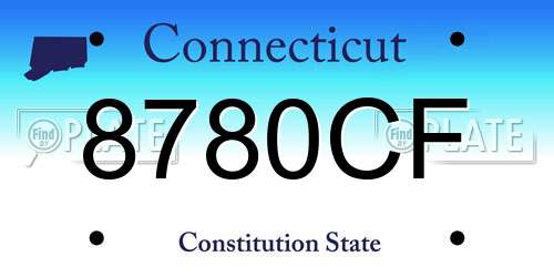 8780CF Connecticut License Plate