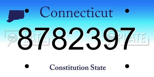 8782397 Connecticut License Plate