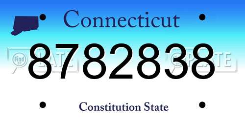 8782838 Connecticut License Plate