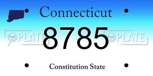 8785 Connecticut License Plate