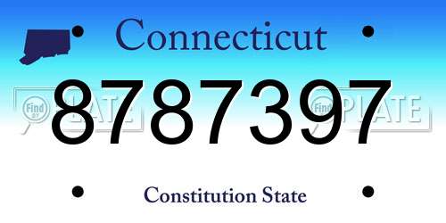 8787397 Connecticut License Plate