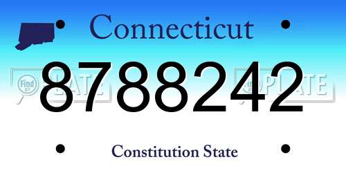 8788242 Connecticut License Plate