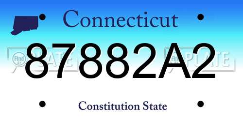 87882A2 Connecticut License Plate