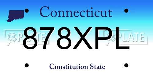 878XPL Connecticut License Plate