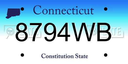 8794WB Connecticut License Plate