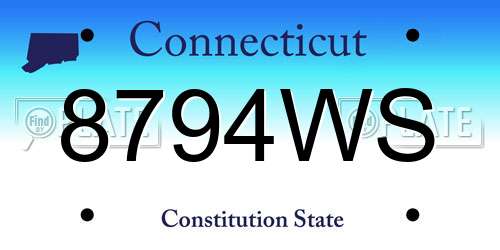8794WS Connecticut License Plate