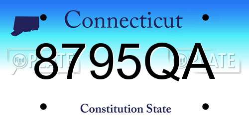 8795QA Connecticut License Plate