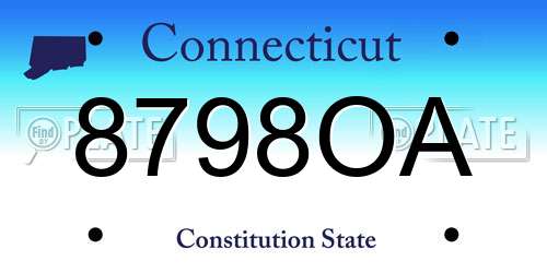 8798OA Connecticut License Plate