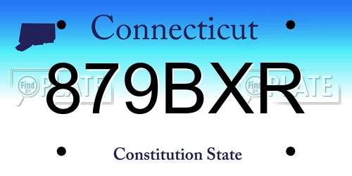 879BXR Connecticut License Plate