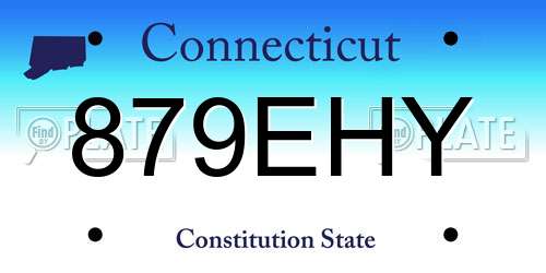 879EHY Connecticut License Plate