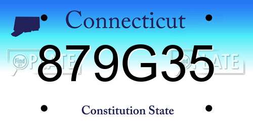 879G35 Connecticut License Plate