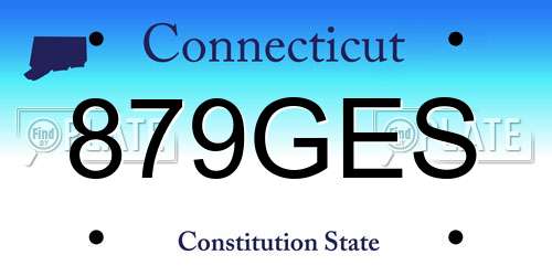 879GES Connecticut License Plate