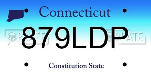 879LDP Connecticut License Plate