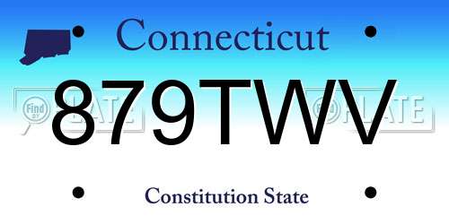 879TWV Connecticut License Plate