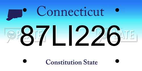 87LI226 Connecticut License Plate