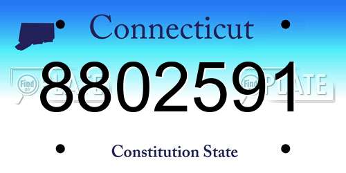 8802591 Connecticut License Plate