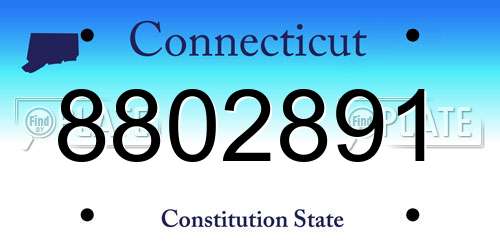8802891 Connecticut License Plate