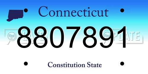 8807891 Connecticut License Plate