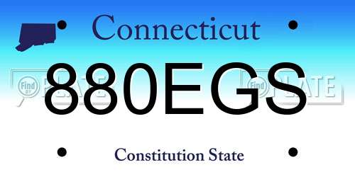 880EGS Connecticut License Plate