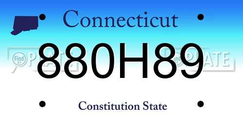 880H89 Connecticut License Plate