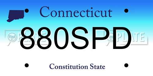880SPD Connecticut License Plate