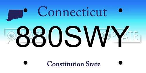 880SWY Connecticut License Plate