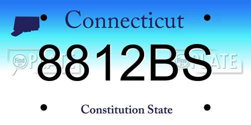 8812BS Connecticut License Plate