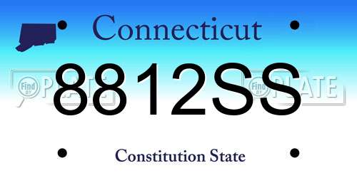 8812SS Connecticut License Plate