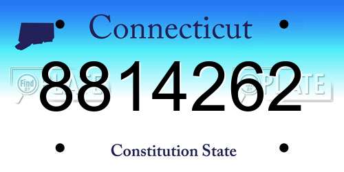 8814262 Connecticut License Plate