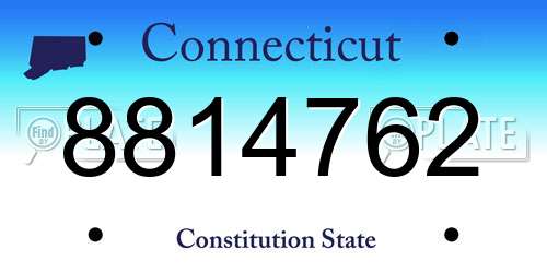 8814762 Connecticut License Plate
