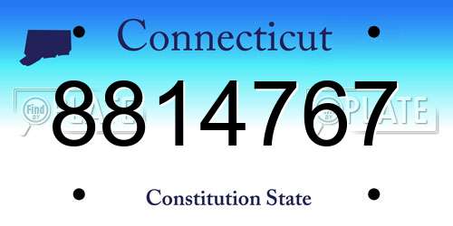 8814767 Connecticut License Plate