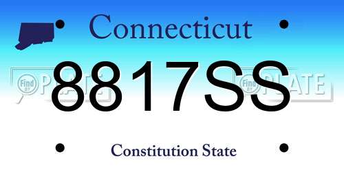 8817SS Connecticut License Plate