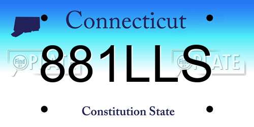 881LLS Connecticut License Plate