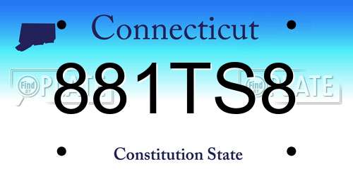 881TS8 Connecticut License Plate